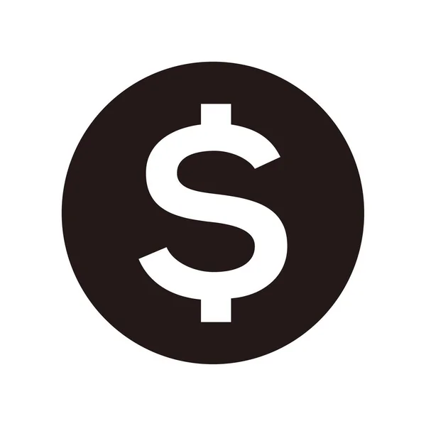 Знак доллара, значок знака доллара, векторная иллюстрация для графического и веб-дизайна . — стоковый вектор