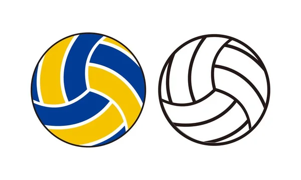 Volleyboll Sportbollar minimal platt linje ikon — Stock vektor