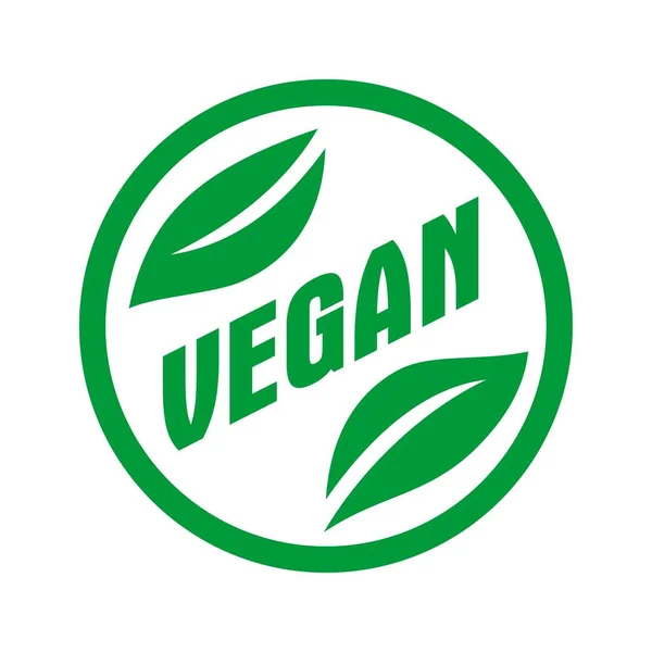 Veganes Vektorsymbol, Symbol für veganes Essen — Stockvektor