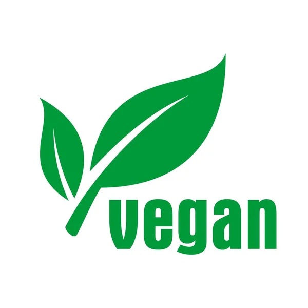 Veganes Vektorsymbol, Symbol für veganes Essen — Stockvektor