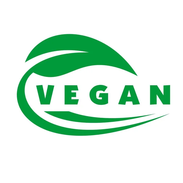 Veganes Vektorsymbol, Symbol für veganes Essen — Stockvektor