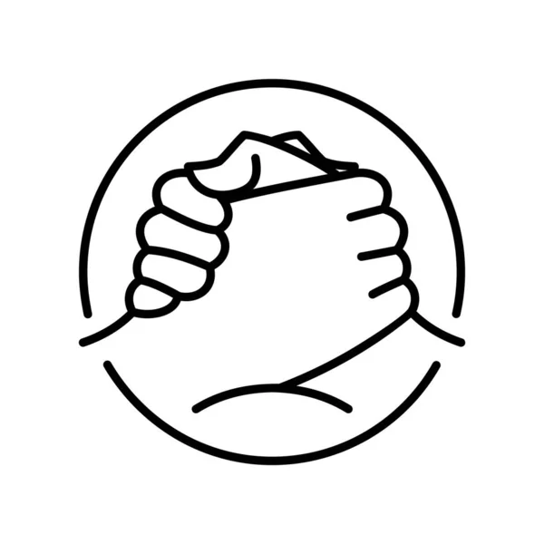 Handshake icono vector . — Archivo Imágenes Vectoriales