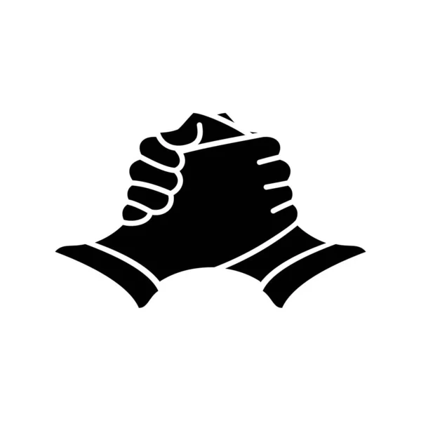 Handshake icono vector . — Archivo Imágenes Vectoriales