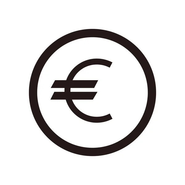 Знак евро, векторная иллюстрация евро . — стоковый вектор