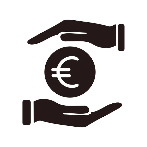 Euro symbol Ikona, Euro vektor ilustrace. — Stockový vektor