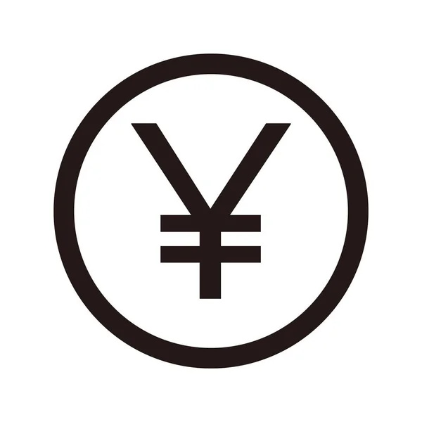 Yen Sign Ikon, Yen vektor. — Stock vektor