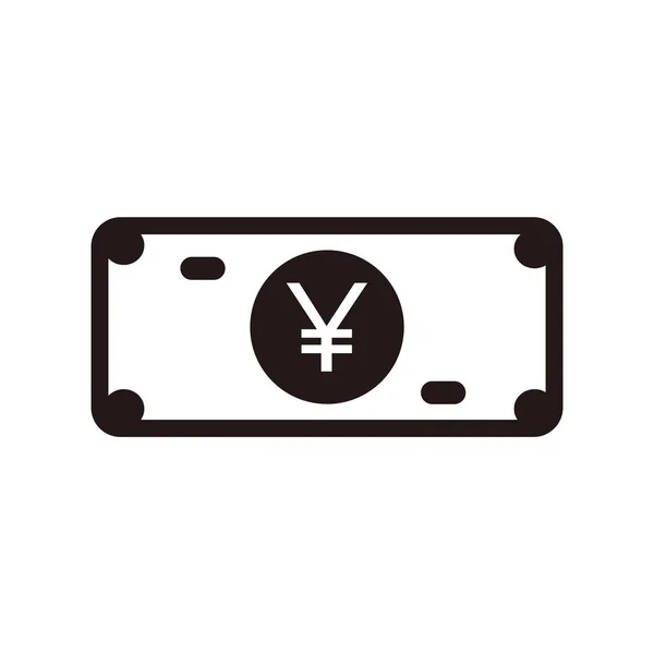 Yen Sign Ikon, Yen vektor. — Stock vektor