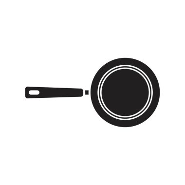 kızartma tavası simge vektör çizim