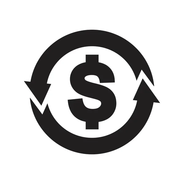 Money Exchange Trasferimento di denaro icona vettoriale illustrazione per la grafica e web design . — Vettoriale Stock