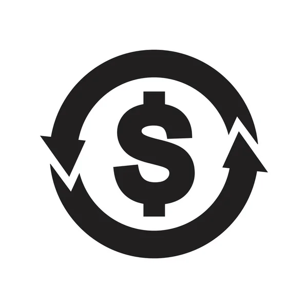 Cambio de dinero Transferir dinero icono vector ilustración para el diseño gráfico y web . — Archivo Imágenes Vectoriales