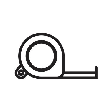 Grafik ve web tasarımı için bant ikonu vektör çizimi ölçülüyor.