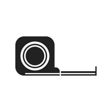 Grafik ve web tasarımı için bant ikonu vektör çizimi ölçülüyor.