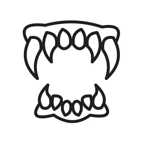 Δόντια δοντιού, Εικονογράφηση διάνυσμα δοντιών βαμπίρ για γραφικό και web design. — Διανυσματικό Αρχείο