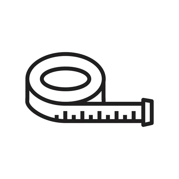 Measuring tape icon vector illustration for graphic and web design. — Stock Vector