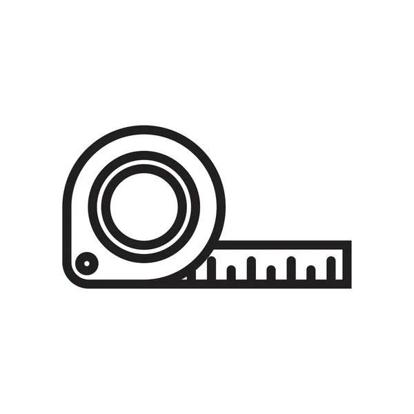 Icono de cinta métrica ilustración vectorial para diseño gráfico y web . — Vector de stock