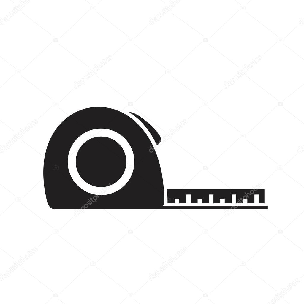 Measuring tape icon vector illustration for graphic and web design.