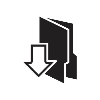 Siyah renk düzenlenebilir dosya simgesi şablonu indir. Dosya simgesi simgesi indir. Düz vektör işareti beyaz arkaplanda izole edildi. Grafik ve web tasarımı için basit logo vektör çizimi.