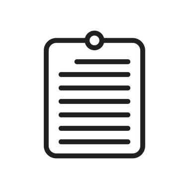 Siyah renk düzenlenebilir simge şablonunu listele. Beyaz arkaplanda Simge sembolü Düz vektör işareti izole edildi. Grafik ve web tasarımı için basit logo vektör çizimi.