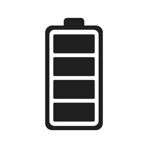 Низкая и полная иконка зарядки аккумулятора соблазняет черным цветом. Низкий и полный символ зарядки аккумулятора Плоская векторная иллюстрация для графического и веб-дизайна . — стоковый вектор