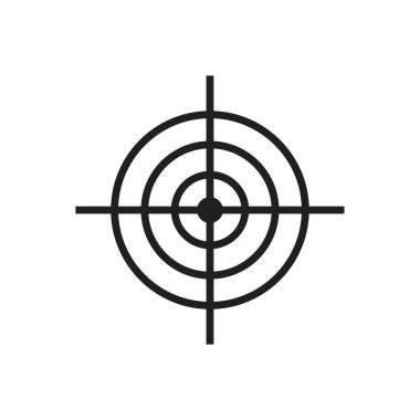 Okun simgesi siyah renk düzenlenebilir şablonunu odakla. Grafik ve web tasarımı için Düz vektör illüstrasyonuna odaklan.