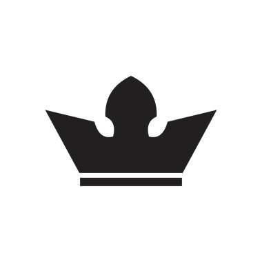Crown Icon siyah renkli düzenlenebilir şablon. Grafik ve web tasarımı için Crown Simgesi Düz vektör çizimi.