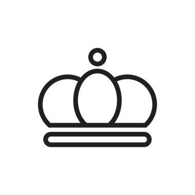 Crown Icon siyah renkli düzenlenebilir şablon. Grafik ve web tasarımı için Crown Simgesi Düz vektör çizimi.