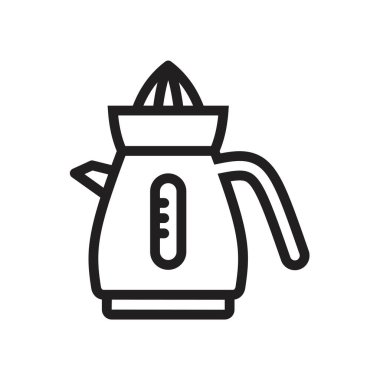 Citrus meyve sıkacağı simgesi siyah renkli düzenlenebilir şablon. Grafik ve web tasarımı için Citrus Juicer simgesi düz vektör çizimi.