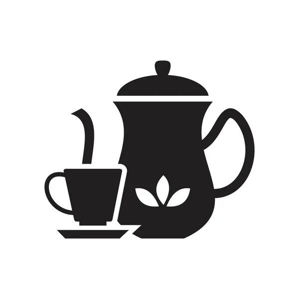 Verter té icono de la fiesta plantilla de color negro editable. Verter el símbolo del icono de la fiesta del té Ilustración vectorial plana para diseño gráfico y web . — Vector de stock