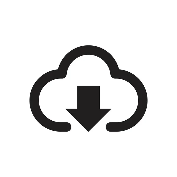 Download Cloud icon template black color editable. Download Cloud icon symbol Flat vector illustration for graphic and web design. — 스톡 벡터