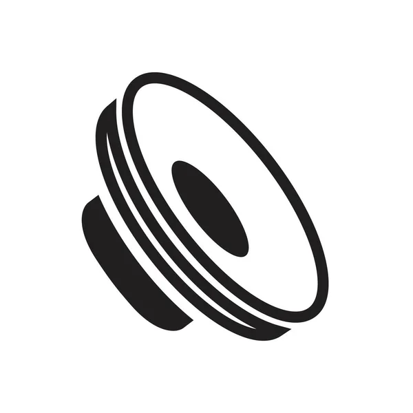 Altavoz estéreo plantilla icono de color negro editable. Altavoz estéreo Icono símbolo Ilustración vectorial plana para diseño gráfico y web . — Archivo Imágenes Vectoriales