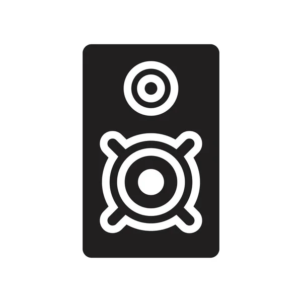 Altavoz estéreo plantilla icono de color negro editable. Altavoz estéreo Icono símbolo Ilustración vectorial plana para diseño gráfico y web . — Vector de stock
