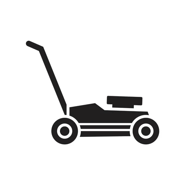 Lawn mower icon template black color editable. Lawn mower icon symbol Flat vector illustration for graphic and web design. — Stock Vector