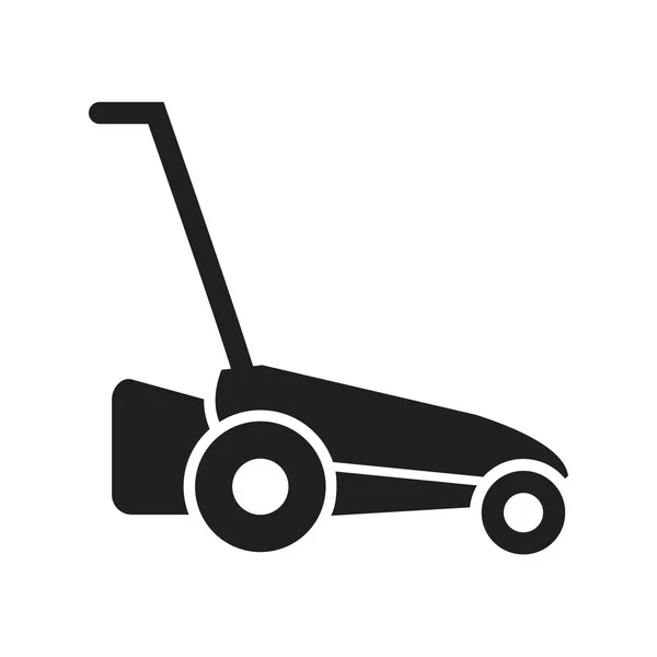 Lawn mower icon template black color editable. Lawn mower icon symbol Flat vector illustration for graphic and web design. — Stock Vector