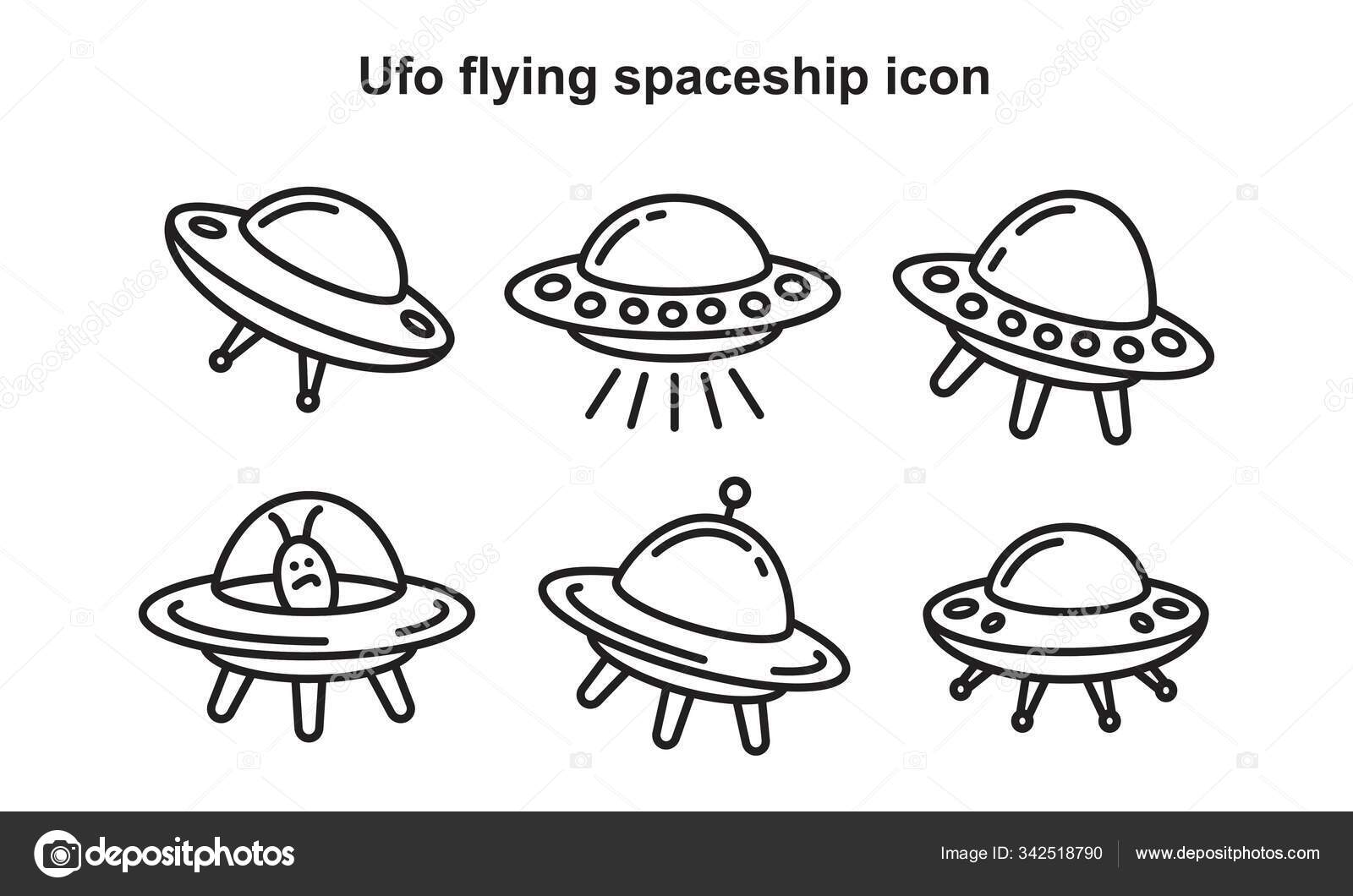 Vetores de Desenho Animado Bonito Estranho Alien Em Disco Voador Ovni  Ilustração Vetorial Simples Contorno Ícone Doodle Preto E Branco e mais  imagens de Alienígena - iStock