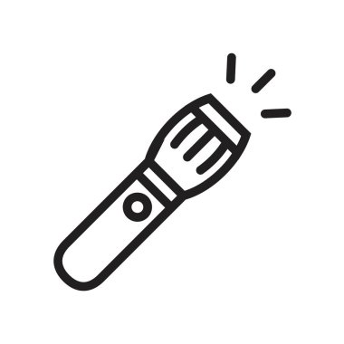 Flaş ışığı simgesi siyah renkli düzenlenebilir şablon. Grafik ve web tasarımı için ışık simgesi düz vektör çizimi.