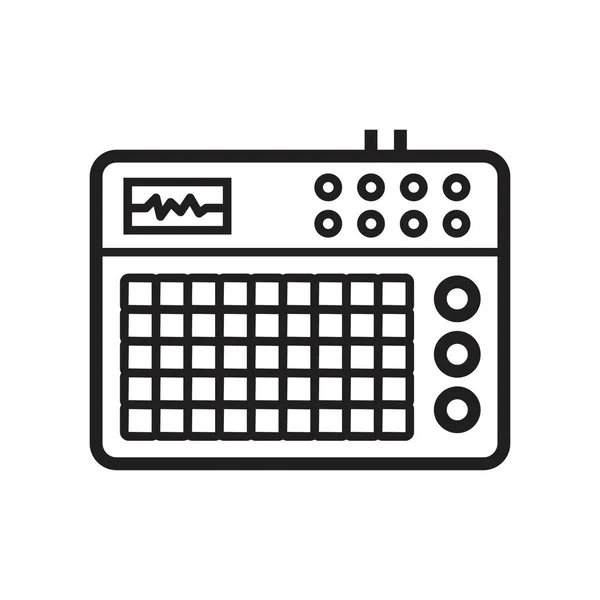 DJ remoto para reproducir y mezclar la plantilla icono de música de color negro editable. DJ remoto para reproducir y mezclar música icono símbolo Ilustración vectorial plana para diseño gráfico y web . — Vector de stock