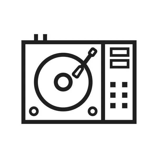 DJ remoto para reproducir y mezclar la plantilla icono de música de color negro editable. DJ remoto para reproducir y mezclar música icono símbolo Ilustración vectorial plana para diseño gráfico y web . — Vector de stock