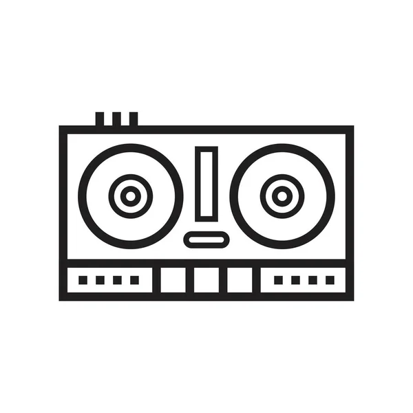 DJ remoto para reproducir y mezclar la plantilla icono de música de color negro editable. DJ remoto para reproducir y mezclar música icono símbolo Ilustración vectorial plana para diseño gráfico y web . — Vector de stock