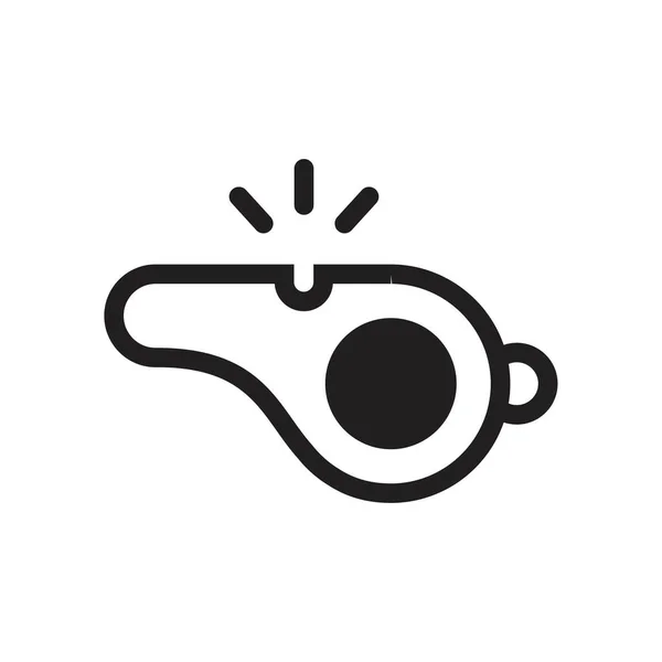 Silbato plantilla icono de color negro editable. Silbato icono símbolo Ilustración vector plano para diseño gráfico y web . — Vector de stock