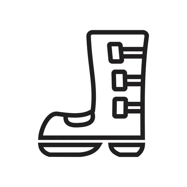 Plantilla de icono de botas de color negro editable. Icono de botas símbolo Ilustración vectorial plana para diseño gráfico y web . — Archivo Imágenes Vectoriales