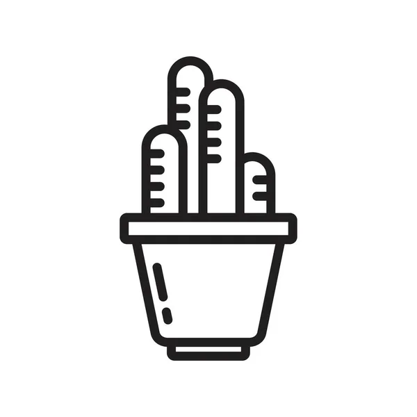 Kaktus und saftige Topfsymbole Vorlage schwarze Farbe editierbar. Kaktus und saftige Topfsymbole als flache Vektorillustration für Grafik- und Webdesign. — Stockvektor