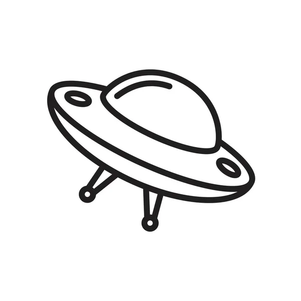 Ufo Flying ruimteschip pictogram sjabloon zwarte kleur bewerkbaar. Ufo Flying ruimteschip pictogram symbool Vlakke vector illustratie voor grafisch en web design. — Stockvector