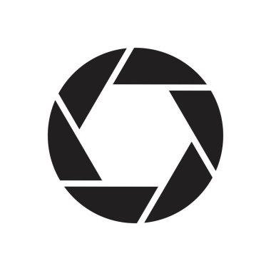 Deklanşör, simge şablonu siyah renkli düzenlenebilir. Deklanşör, simge simgesi grafik ve web tasarımı için düz vektör çizimi.