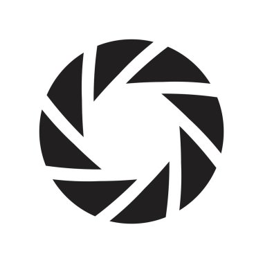 Deklanşör, simge şablonu siyah renkli düzenlenebilir. Deklanşör, simge simgesi grafik ve web tasarımı için düz vektör çizimi.