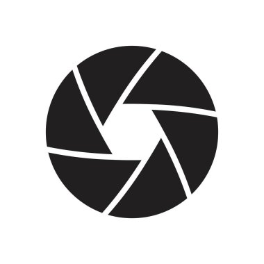 Deklanşör, simge şablonu siyah renkli düzenlenebilir. Deklanşör, simge simgesi grafik ve web tasarımı için düz vektör çizimi.