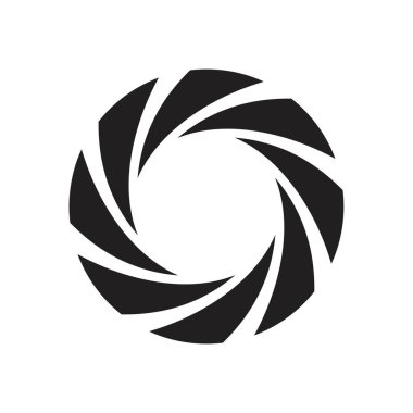 Deklanşör, simge şablonu siyah renkli düzenlenebilir. Deklanşör, simge simgesi grafik ve web tasarımı için düz vektör çizimi.