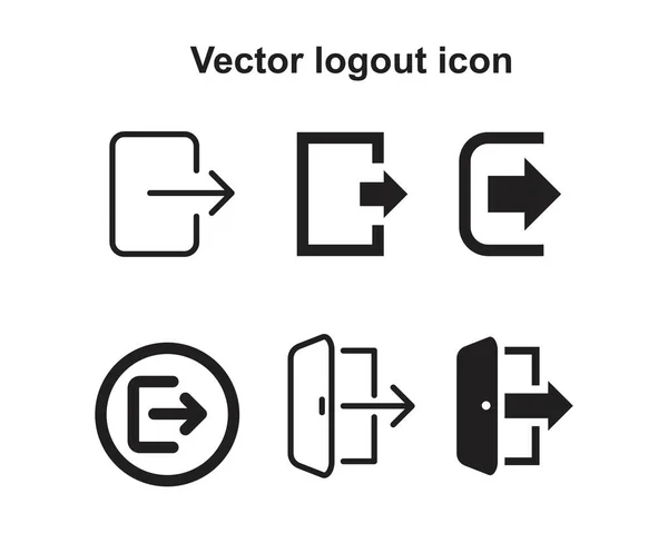 Vektorlogout-Icon-Vorlage schwarze Farbe editierbar. Abmelden Symbol Symbol flache Vektorillustration für Grafik-und Web-Design. — Stockvektor