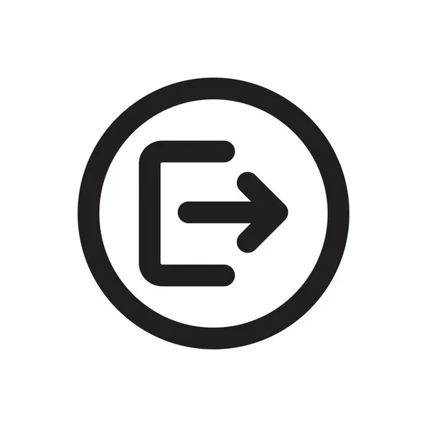 Vector logout Icon template black color editable. log out Icon symbol Flat vector illustration for graphic and web design. — 스톡 벡터