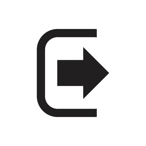Vector logout Plantilla icono de color negro editable. Cerrar sesión Icono símbolo Ilustración vectorial plana para diseño gráfico y web . — Archivo Imágenes Vectoriales