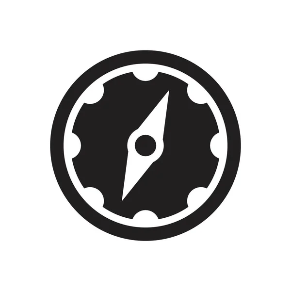 Brújula plantilla icono de color negro editable. Brújula Icono símbolo Ilustración vectorial plana para diseño gráfico y web . — Vector de stock